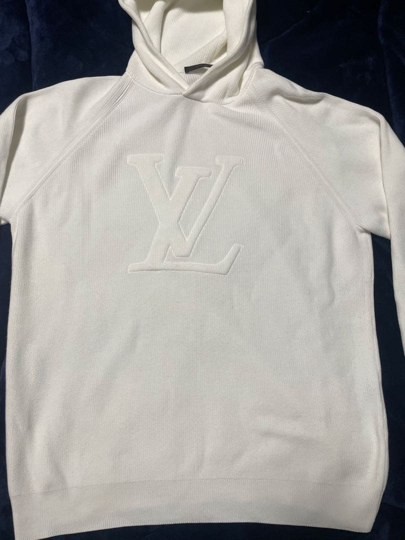 Ree　美品　Louis Vuitton ホワイト ニットパーカー　メンズ