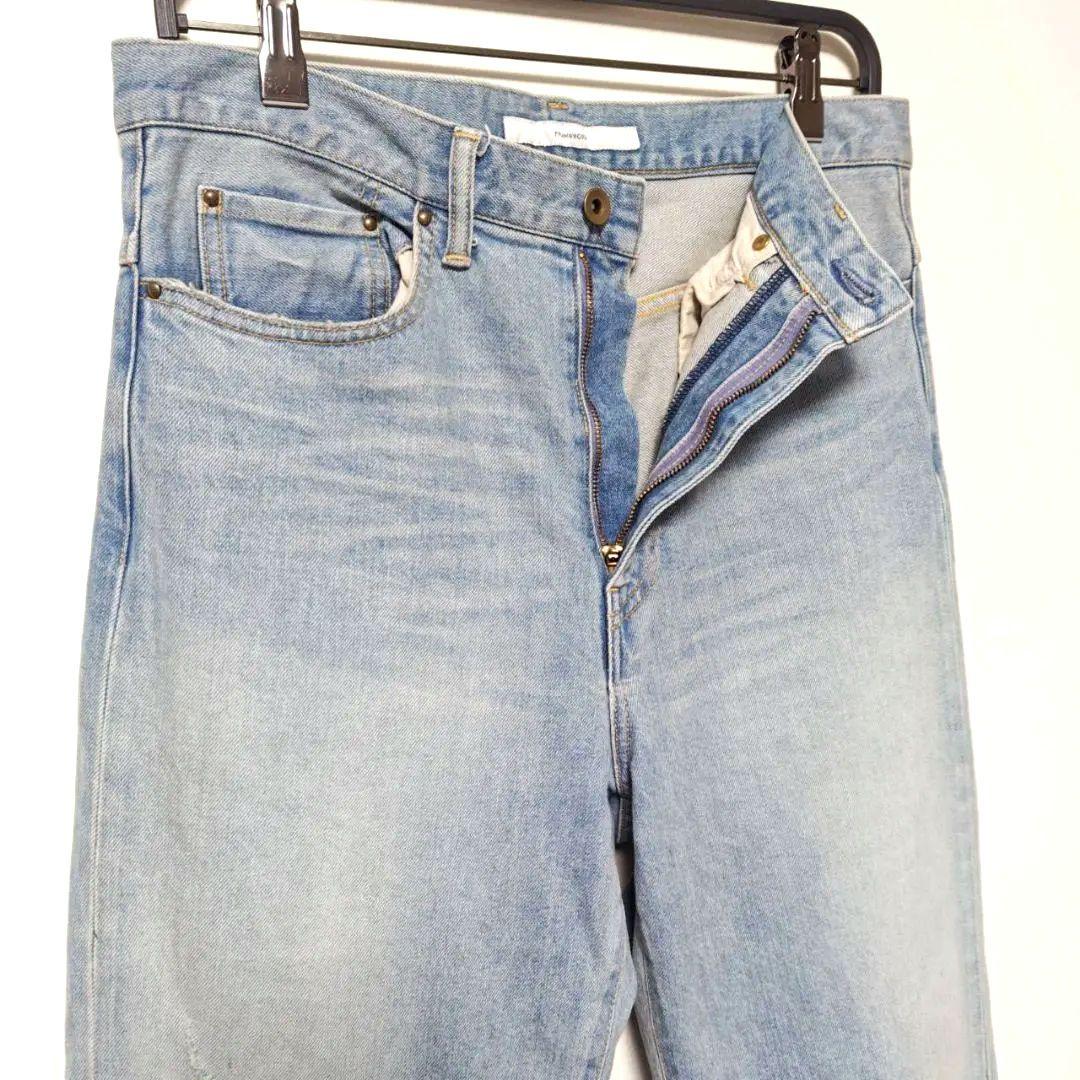 フレームワーク2024 デニムストレートパンツ38ライトブルー レディースワイド