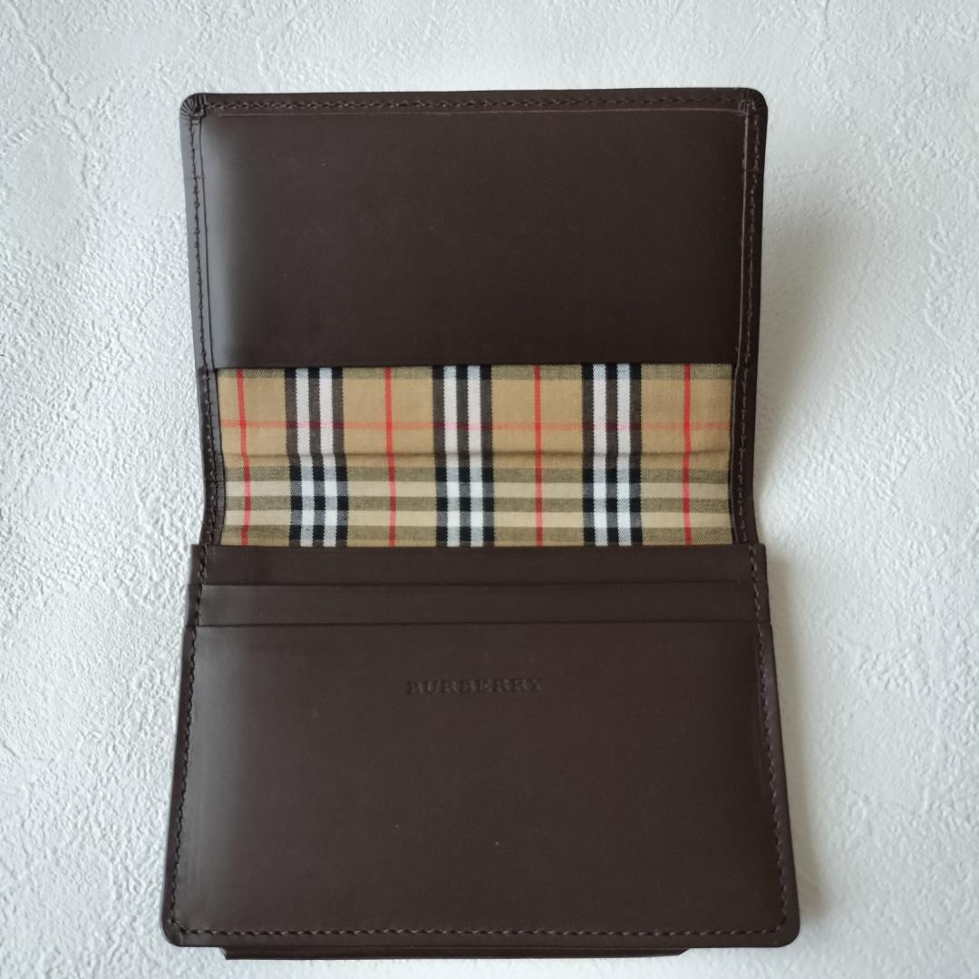 未使用級✨️バーバリー カードケース 名刺入れ ノバチェック レザー ブラウン