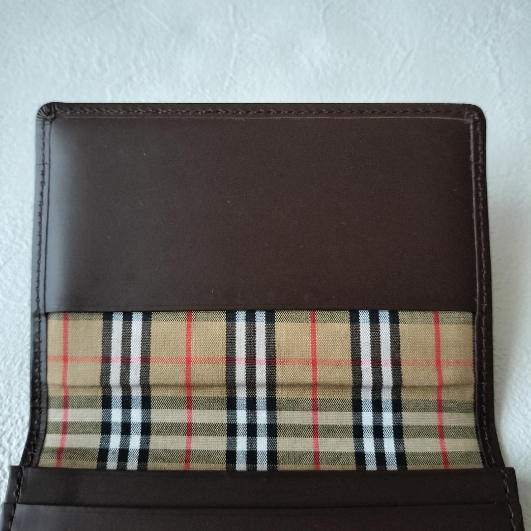 未使用級✨️バーバリー カードケース 名刺入れ ノバチェック レザー ブラウン