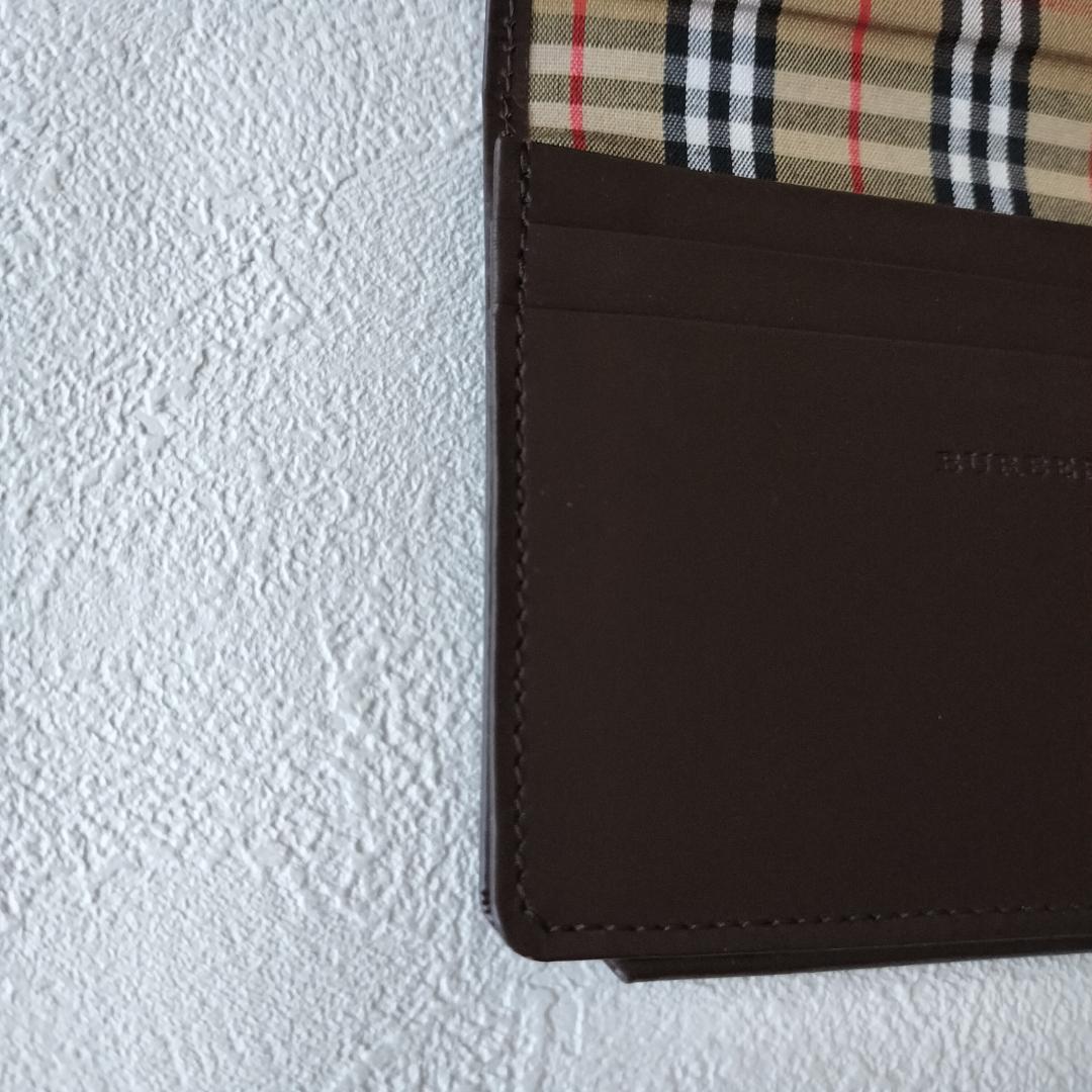 未使用級✨️バーバリー カードケース 名刺入れ ノバチェック レザー ブラウン