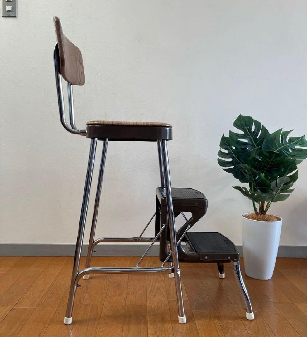 英国　ヴィンテージ　Prestige ステップチェア　ミッドセンチュリー　希少