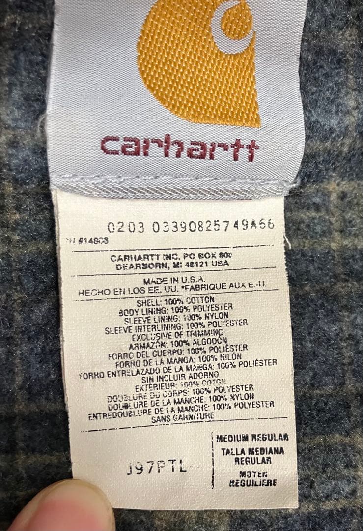 ✔️J97 Carhartt 【M】 PTL デトロイトジャケット ペトロール