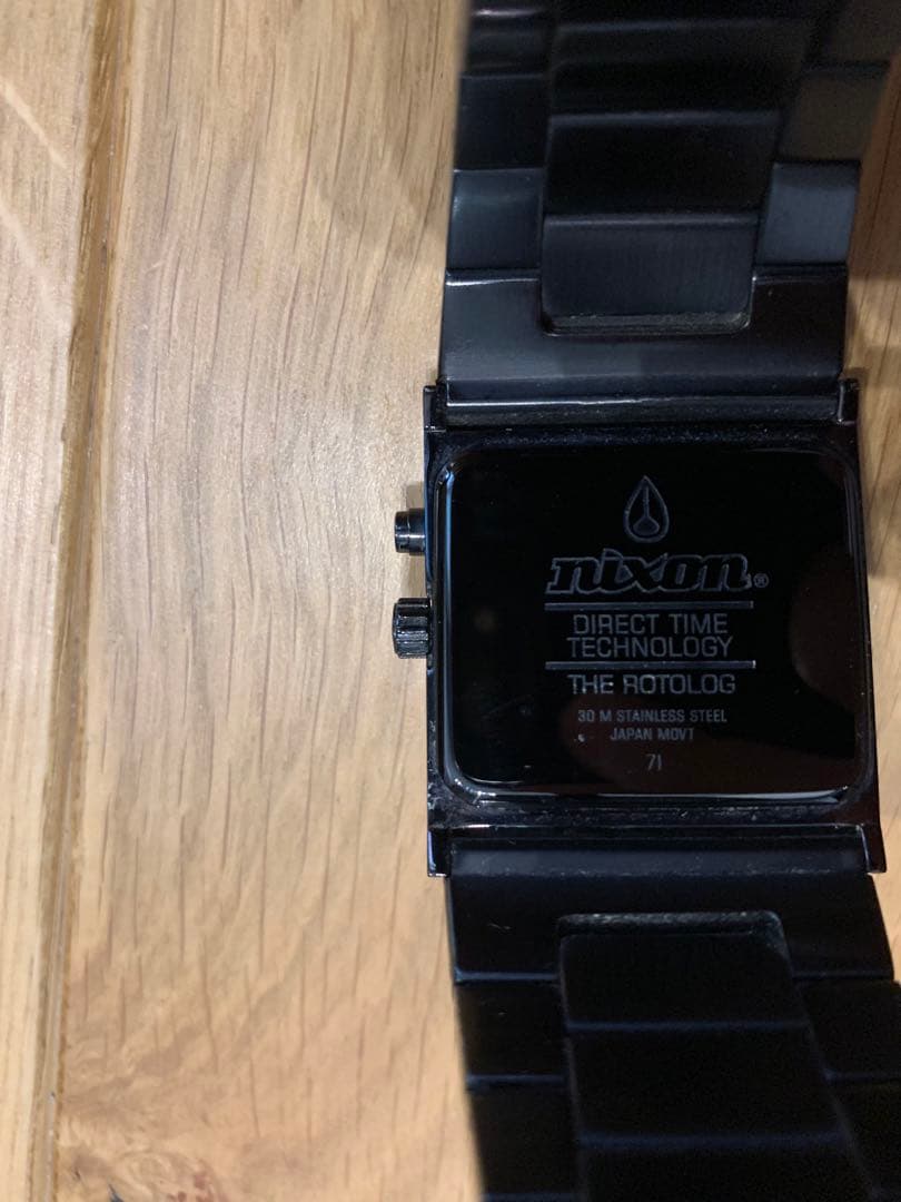 激レア　nixon 腕時計　ロトログ　白黒　電池交換済