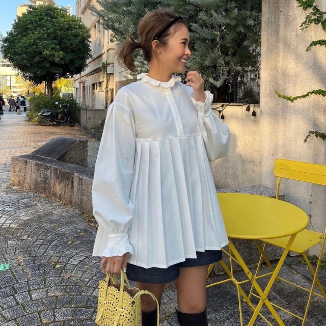 rosymonster ロージーモンスター　ルミエールチュニックブラウス　白