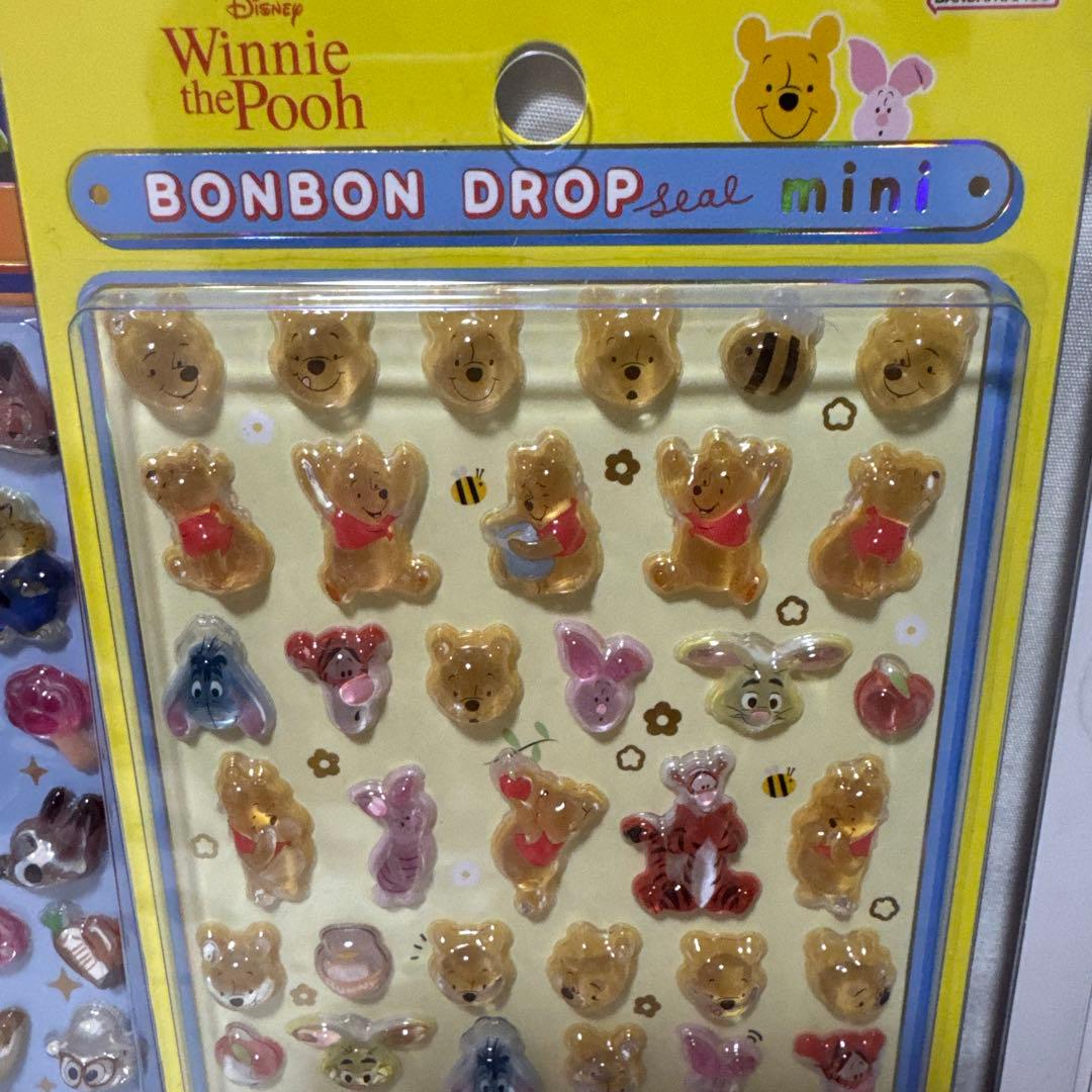 【新品未使用品】ディズニーキャラクター　ボンボンドロップシール　6枚セット