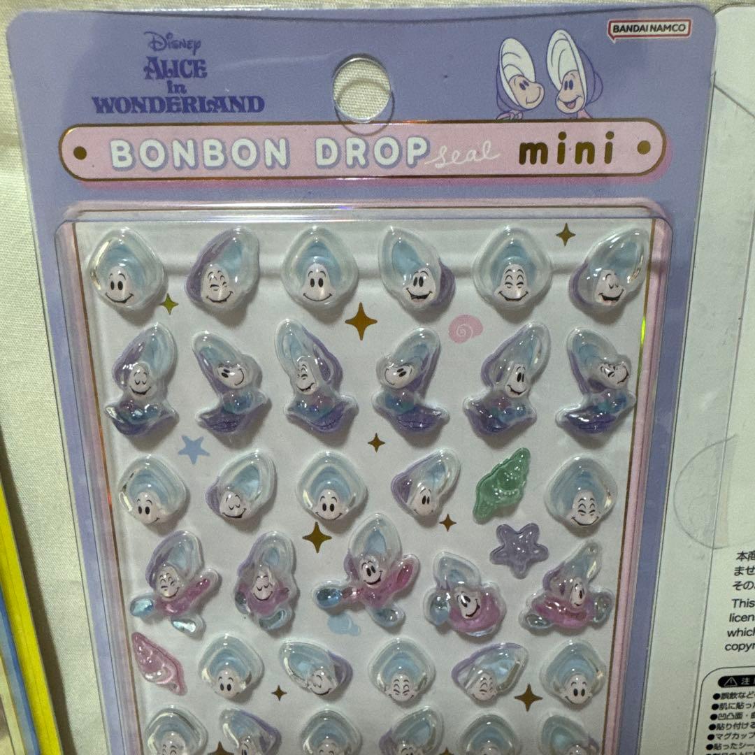 【新品未使用品】ディズニーキャラクター　ボンボンドロップシール　6枚セット