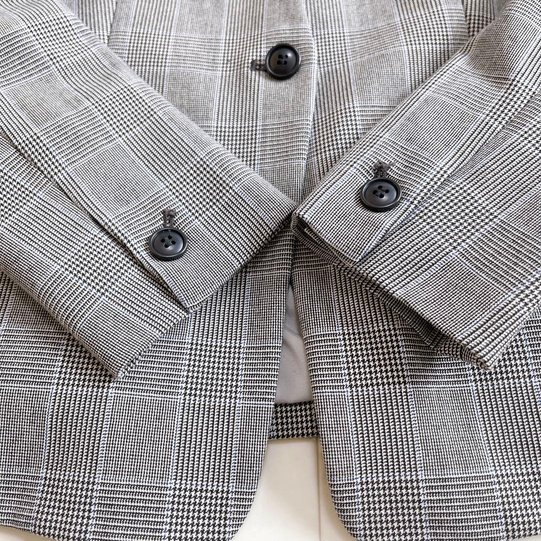 PLST ウォームリザーブカラーレスジャケット&パンツ　セットアップ　チェック