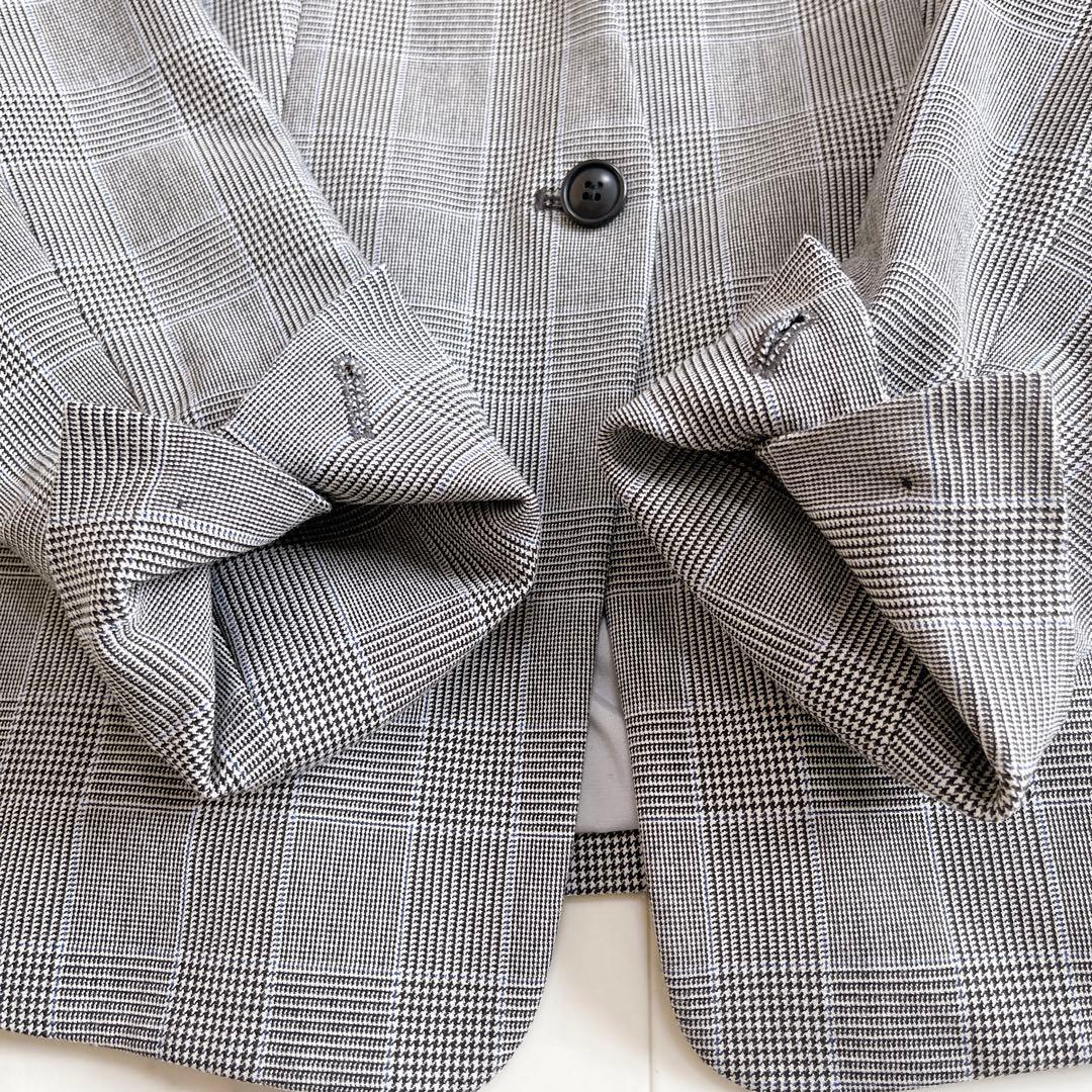 PLST ウォームリザーブカラーレスジャケット&パンツ　セットアップ　チェック