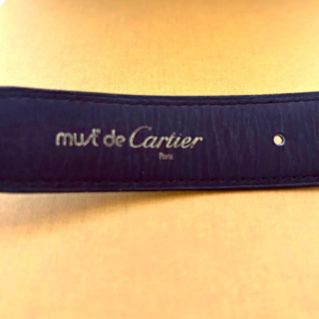 ・Cartier マスト レザー ベルト カルティエ ロゴバックル レザー正規品