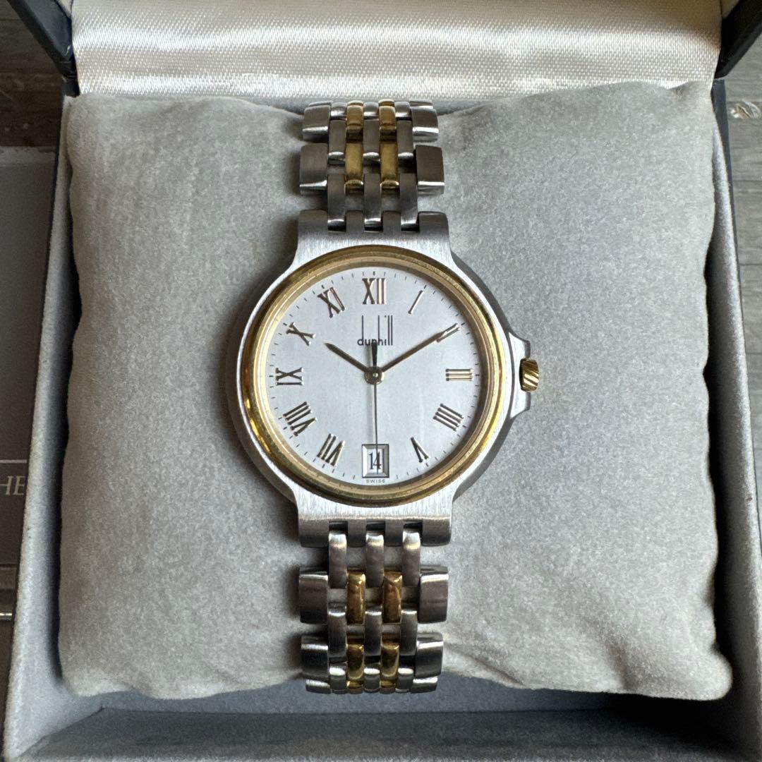 DUNHILL ダンヒル エリート YG×SS クオーツ メンズ 腕時計