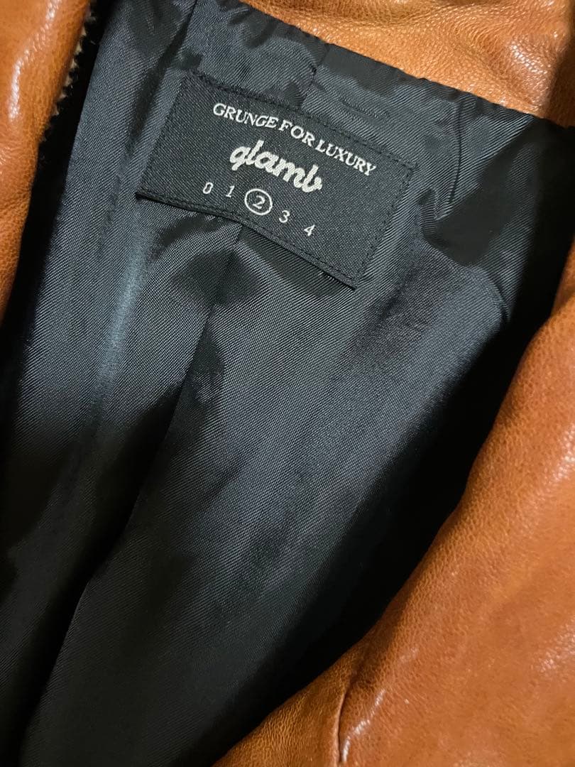 glamb マーロンライダース　レザージャケット　ブラウン　2サイズ