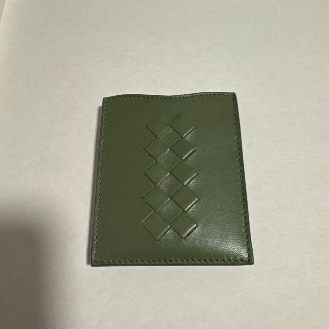 未使用BOTTEGA VENETAカードケースマネークリップ　グリーン
