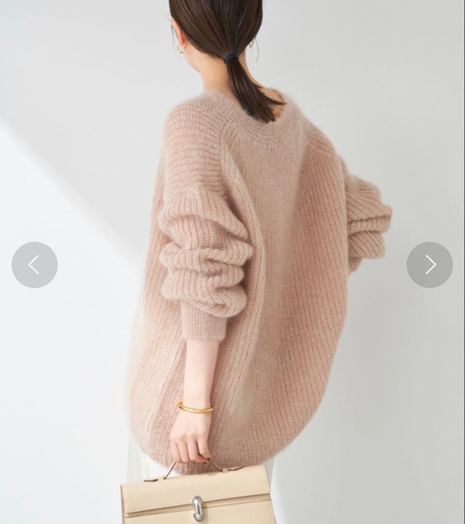 キッドモヘヤ カタアゼVネックプルオーバー　plage