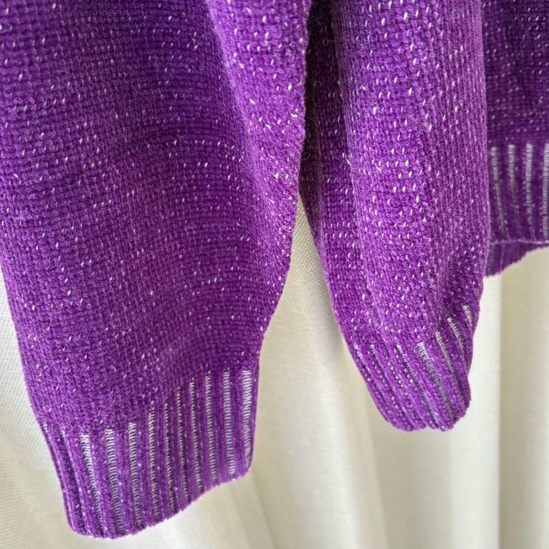 LサイズSupreme contrast arc sweater パープル