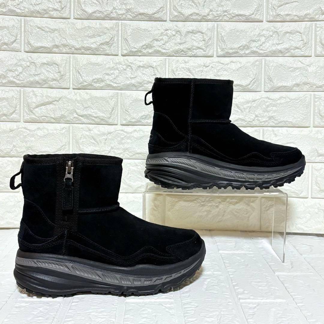 UGG アグ スエード サイドジップ ショートブーツ 黒 ブラック25cm