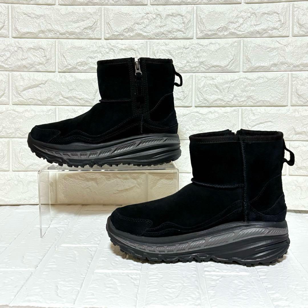 UGG アグ スエード サイドジップ ショートブーツ 黒 ブラック25cm