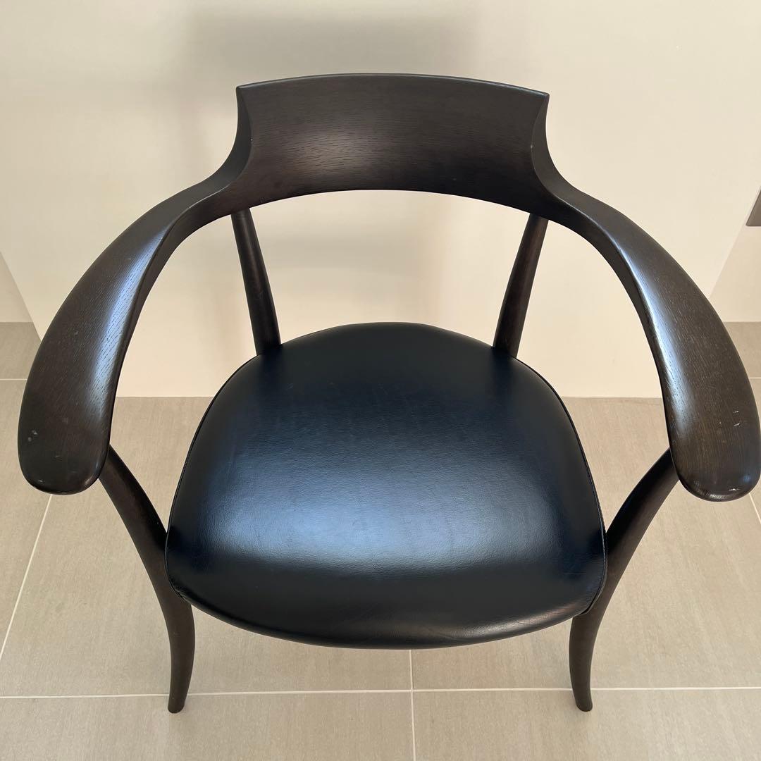 飛騨産業 クレセント アームチェア SG260A 本革レザー