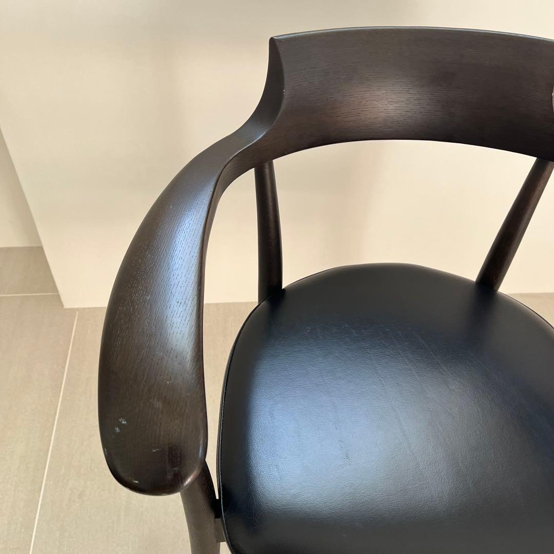 飛騨産業 クレセント アームチェア SG260A 本革レザー