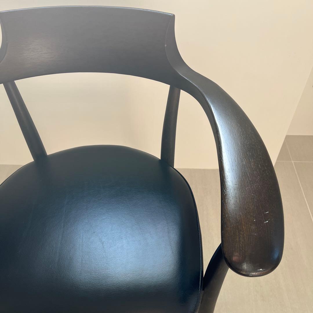 飛騨産業 クレセント アームチェア SG260A 本革レザー