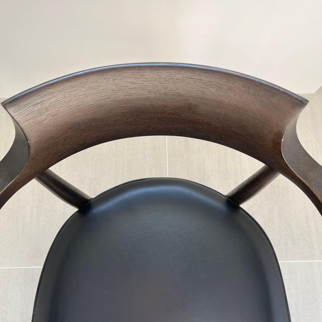 飛騨産業 クレセント アームチェア SG260A 本革レザー