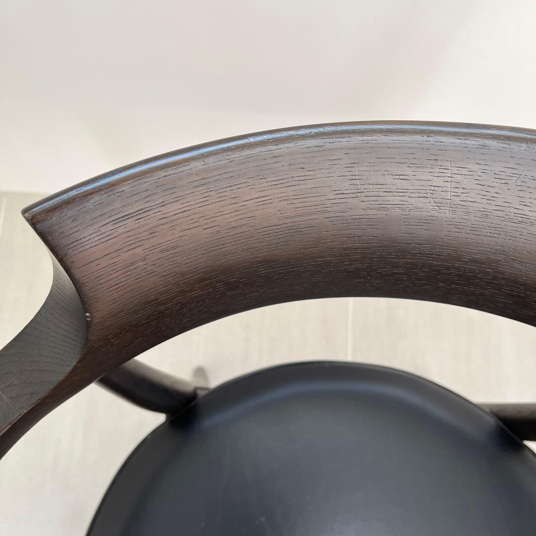 飛騨産業 クレセント アームチェア SG260A 本革レザー