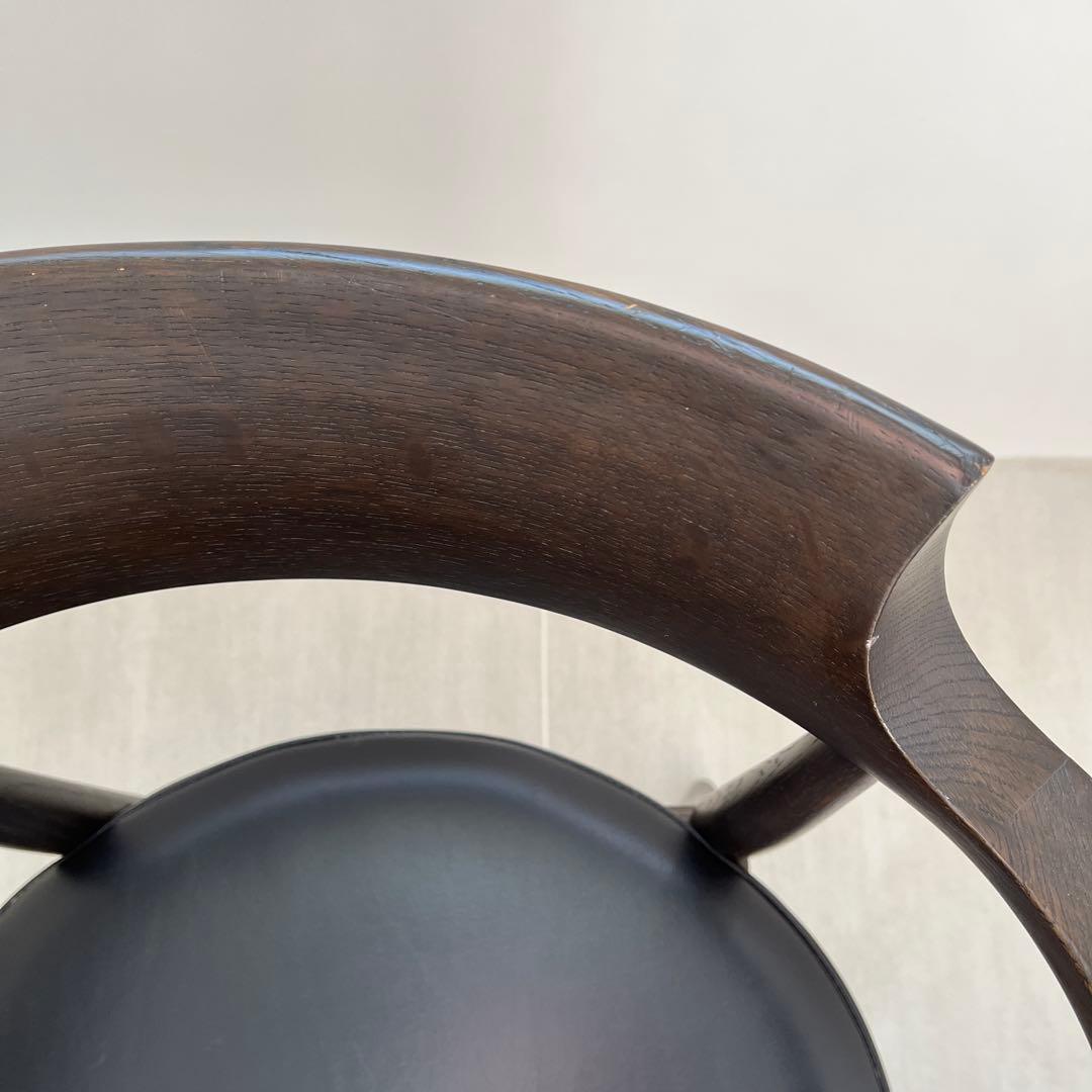 飛騨産業 クレセント アームチェア SG260A 本革レザー