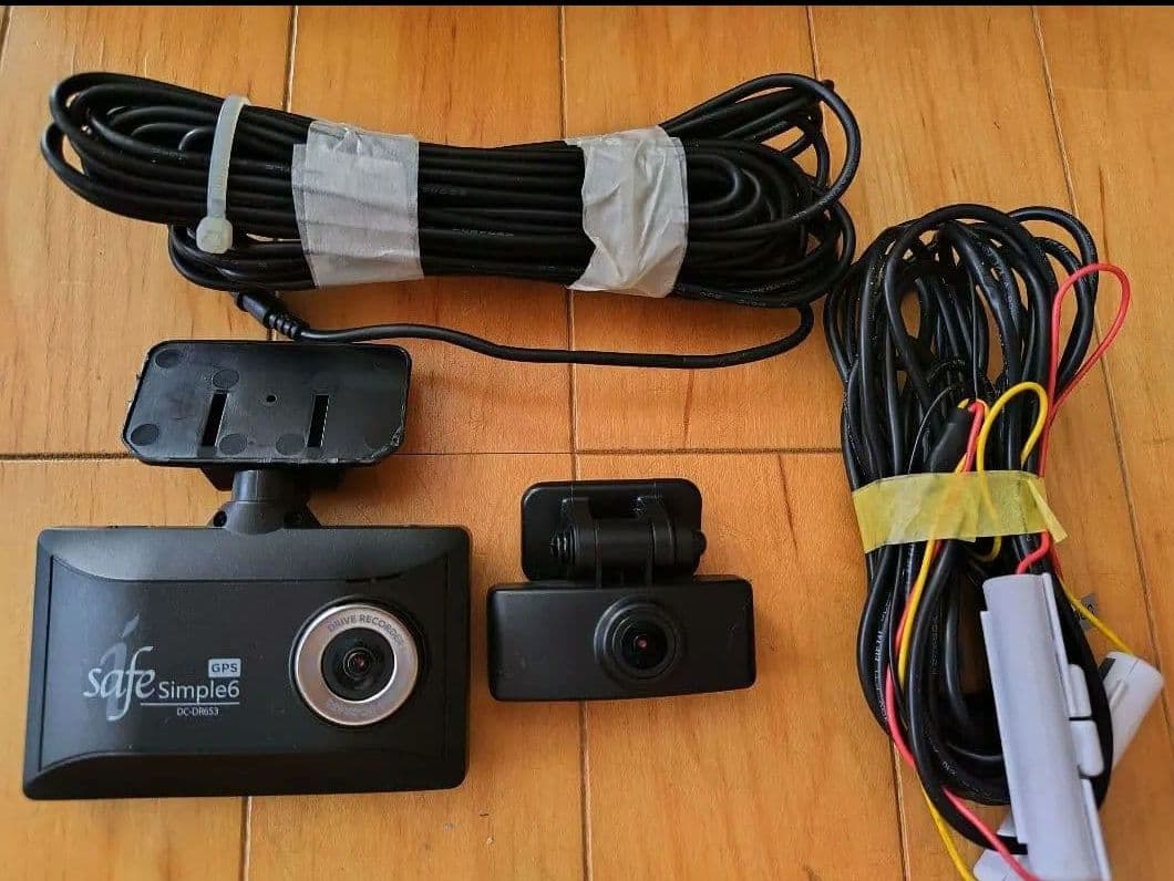 駐車監視　コムテック　DC-DR653　前後2カメ　別注　純正　SD128GB
