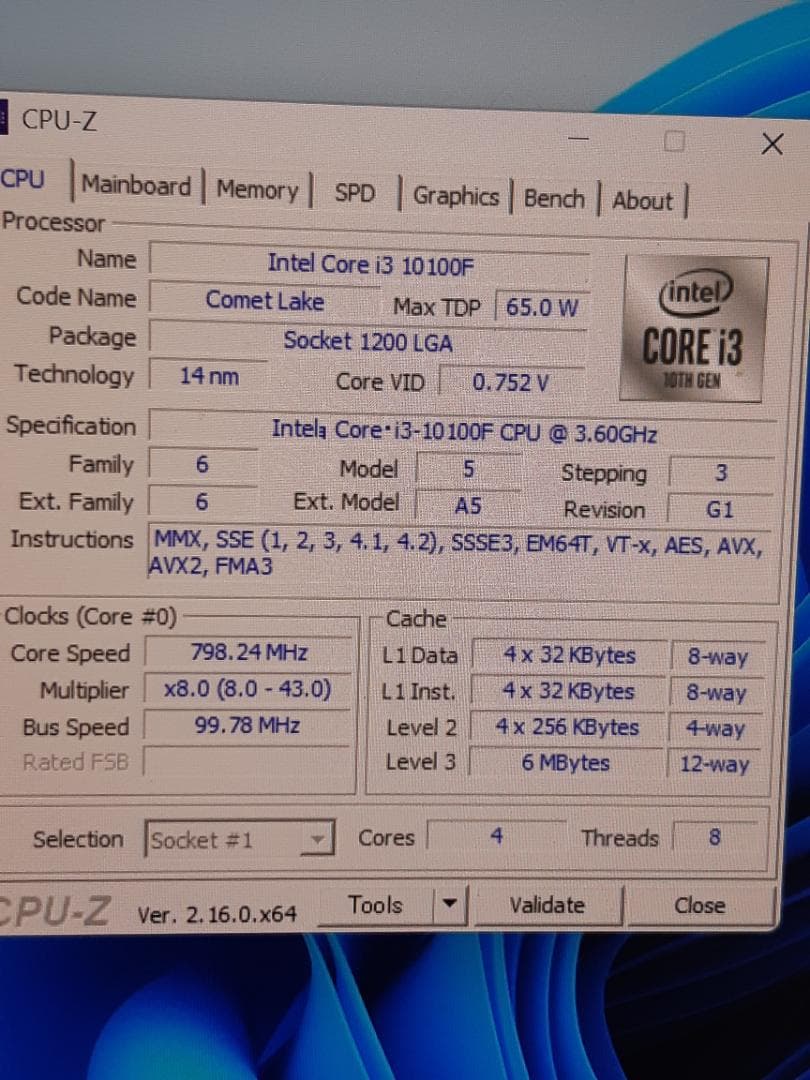 自作PC　第10世代 i3・16GB・256GB・GTX760・WIN11