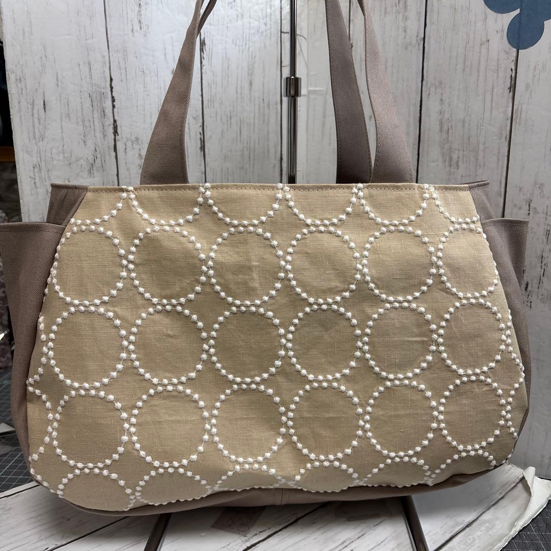 tantan プランプバッグ大 タンバリンベージュとマーメイドトートバッグ