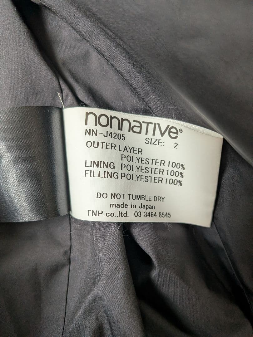 ジャケット・アウター nonnative HIKER PUFF JACKET size2