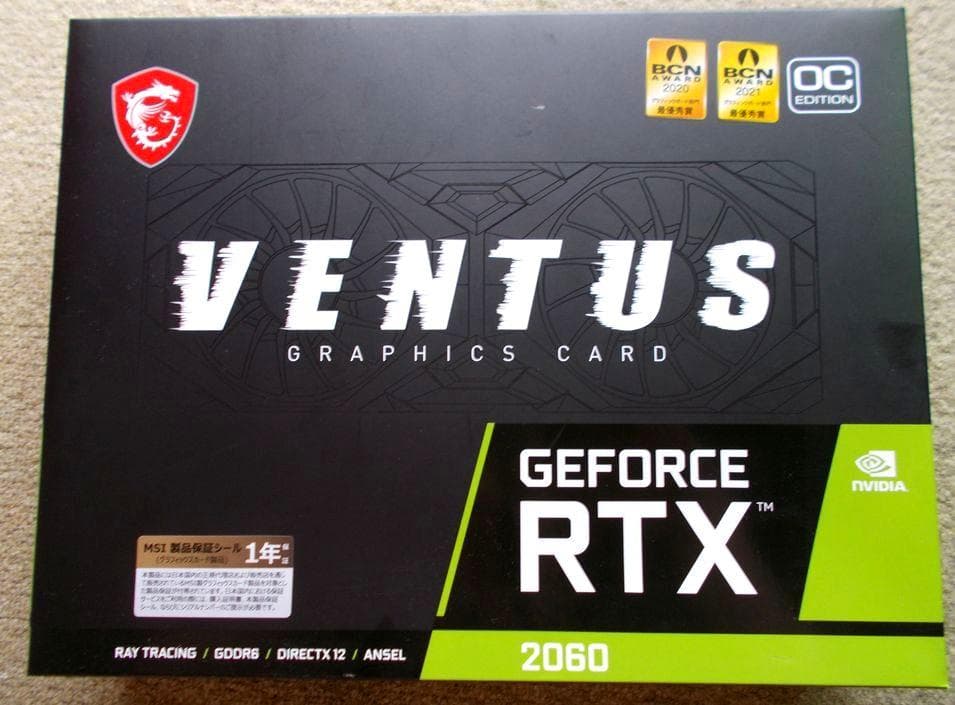 MSI RTX2060 VENTUS 12GB OC 動作確認済