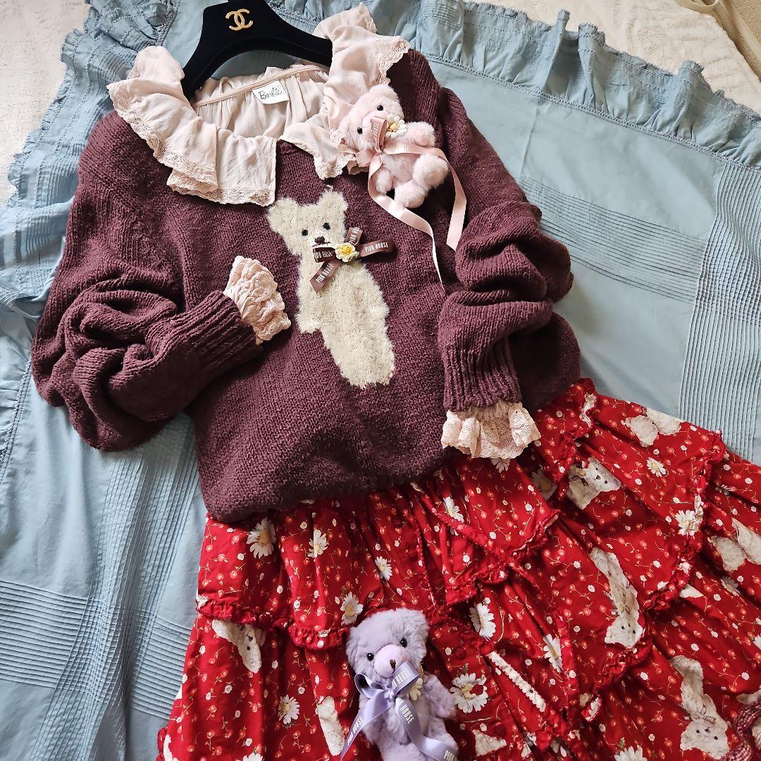 ★ピンクハウス★❤雛菊テディのセーター✨焦げ茶