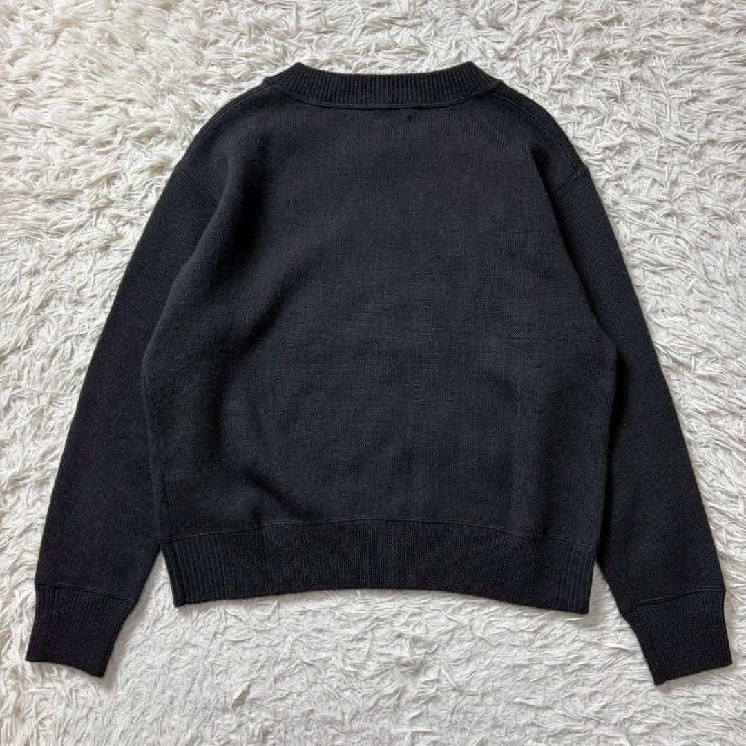 【美品】23AW PURE WOOL ニットプルオーバー 黒