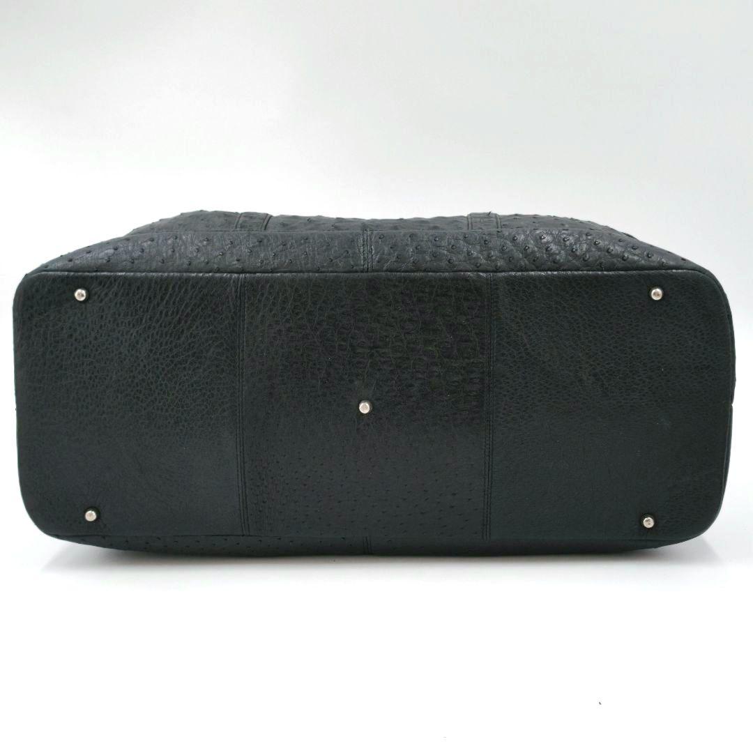 【美品 高級◎】オーストリッチ ボストンバッグ 2way 斜め掛け 大容量
