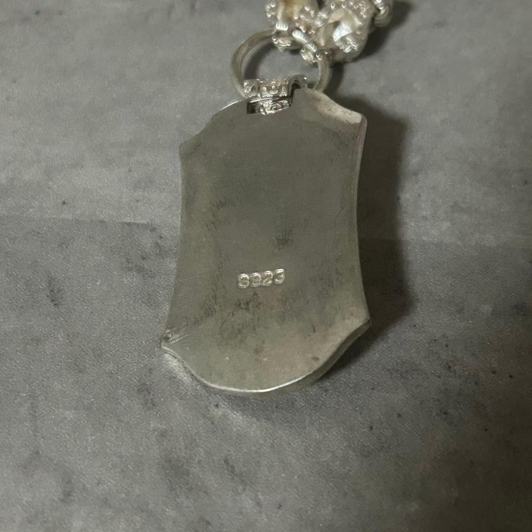 【在庫限り】ヴィンテージ 金銀S925ネックレス シルバーライオン 王冠