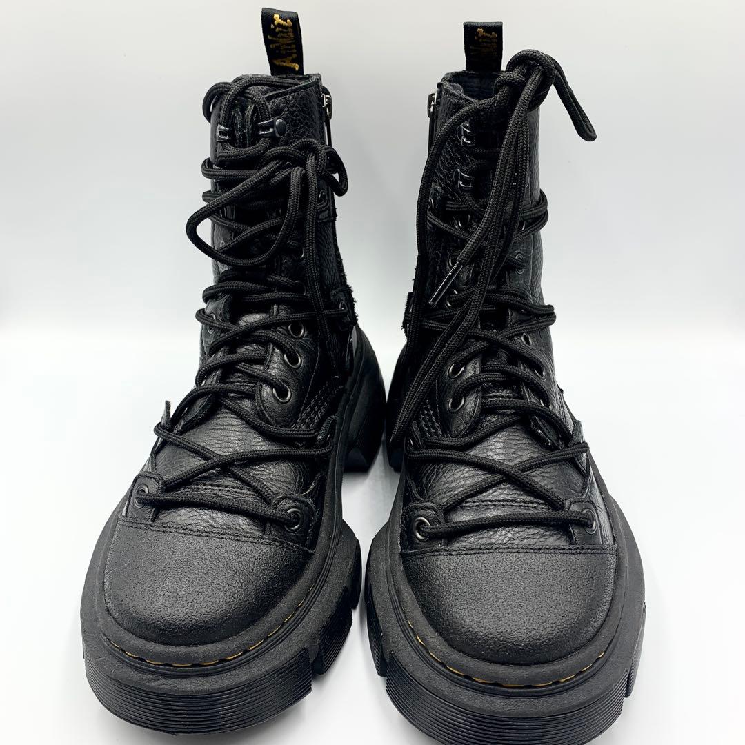【美品】ドクターマーチン　DMXL LACE　8ホール　ブラック　本革　UK5
