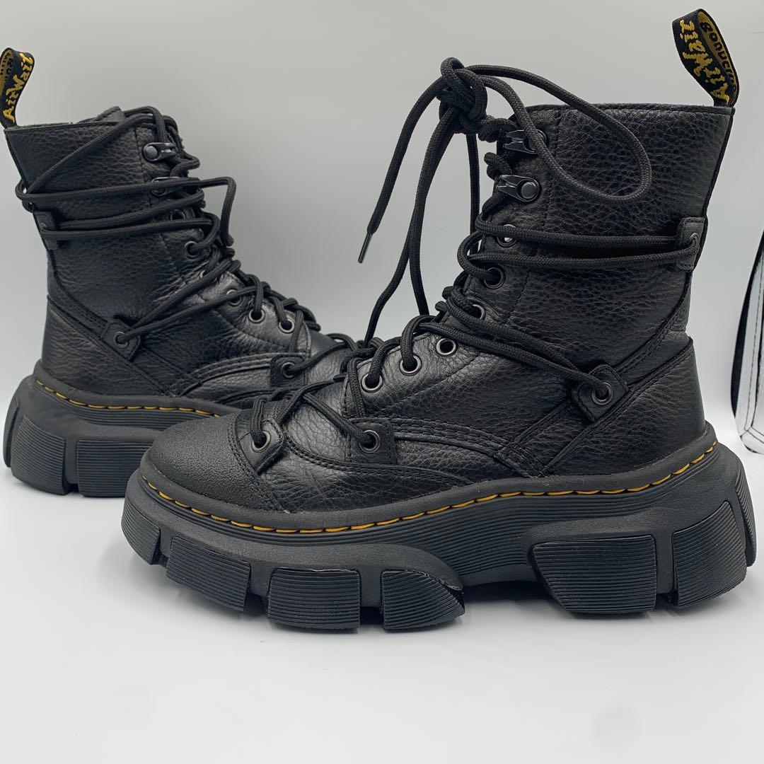 【美品】ドクターマーチン　DMXL LACE　8ホール　ブラック　本革　UK5