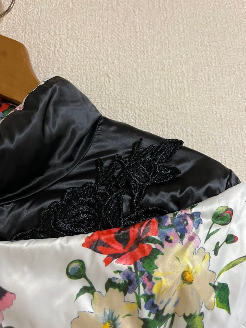 スーパービューティー ダウンコート 花柄 レース ロングコート サイズ42