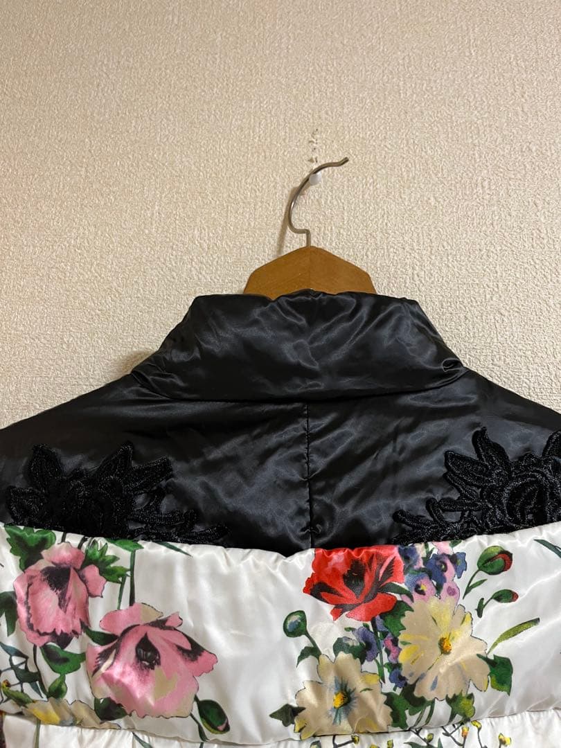 スーパービューティー ダウンコート 花柄 レース ロングコート サイズ42