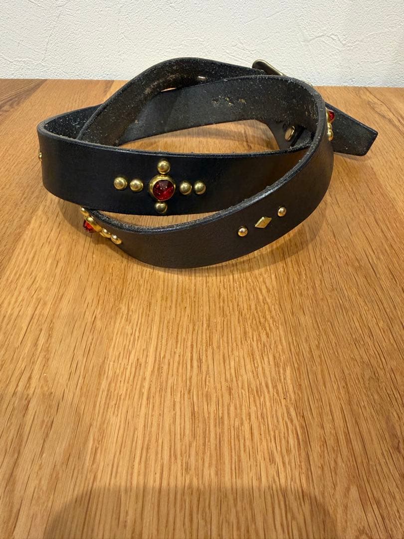 クッシュマン30mm シングルピン スタッズベルトsize36（91cm）