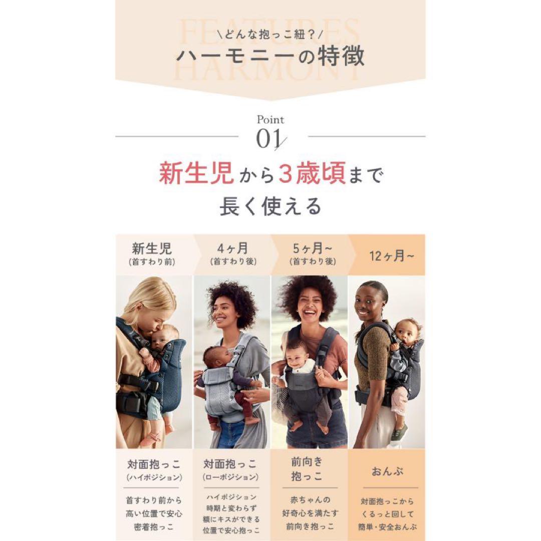 【美品】BabyBjorn ベビービョルン ベビーキャリアハーモニー 抱っこ紐