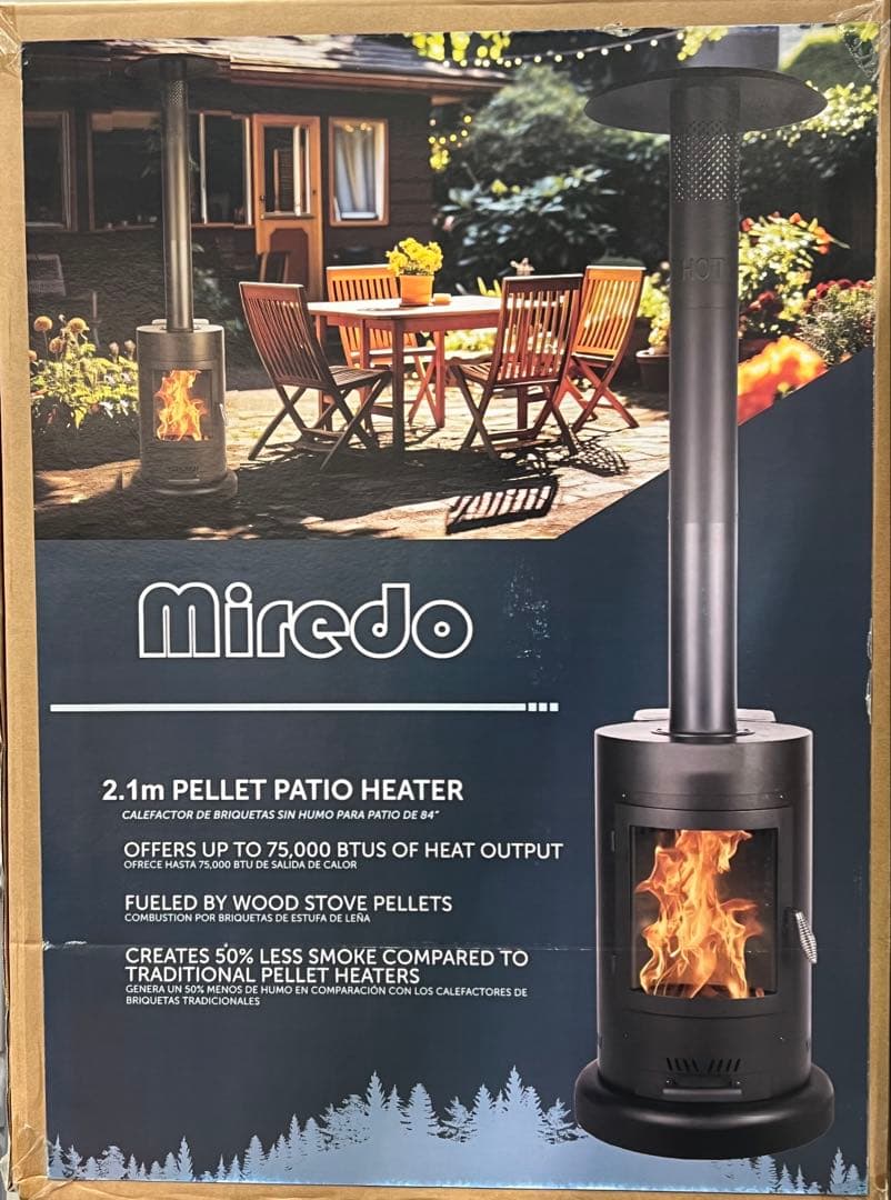 【新品】Miredo 屋外用 ペレットヒーター ペレットストーブ屋外ストーブ