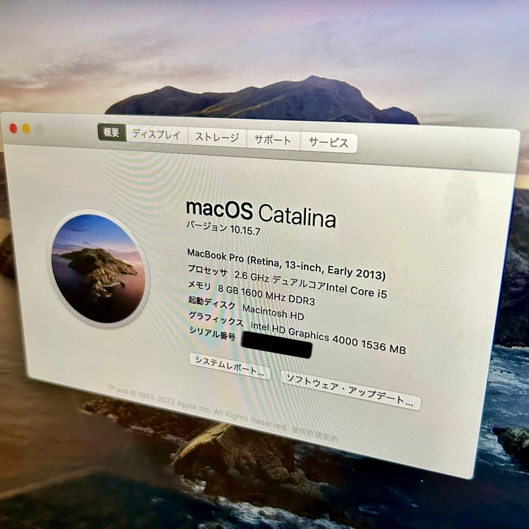 MacBook Pro 13インチ Early 2013 8GB 251GB