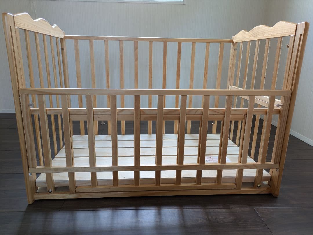 木製ベビーベッド ナチュラルウッド　KATOJI