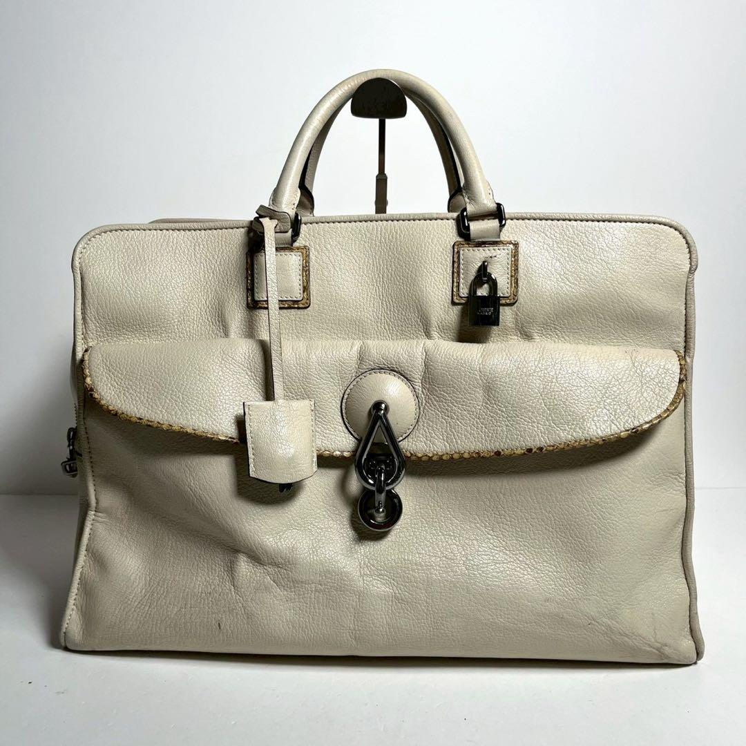 【希少✨】LOEWE ロエベ ボストンバッグ 南京錠 鍵付き レザー