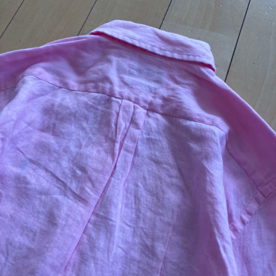 POLO RALPH LAUREN 長袖シャツ リネン　ピンク　XSサイズ