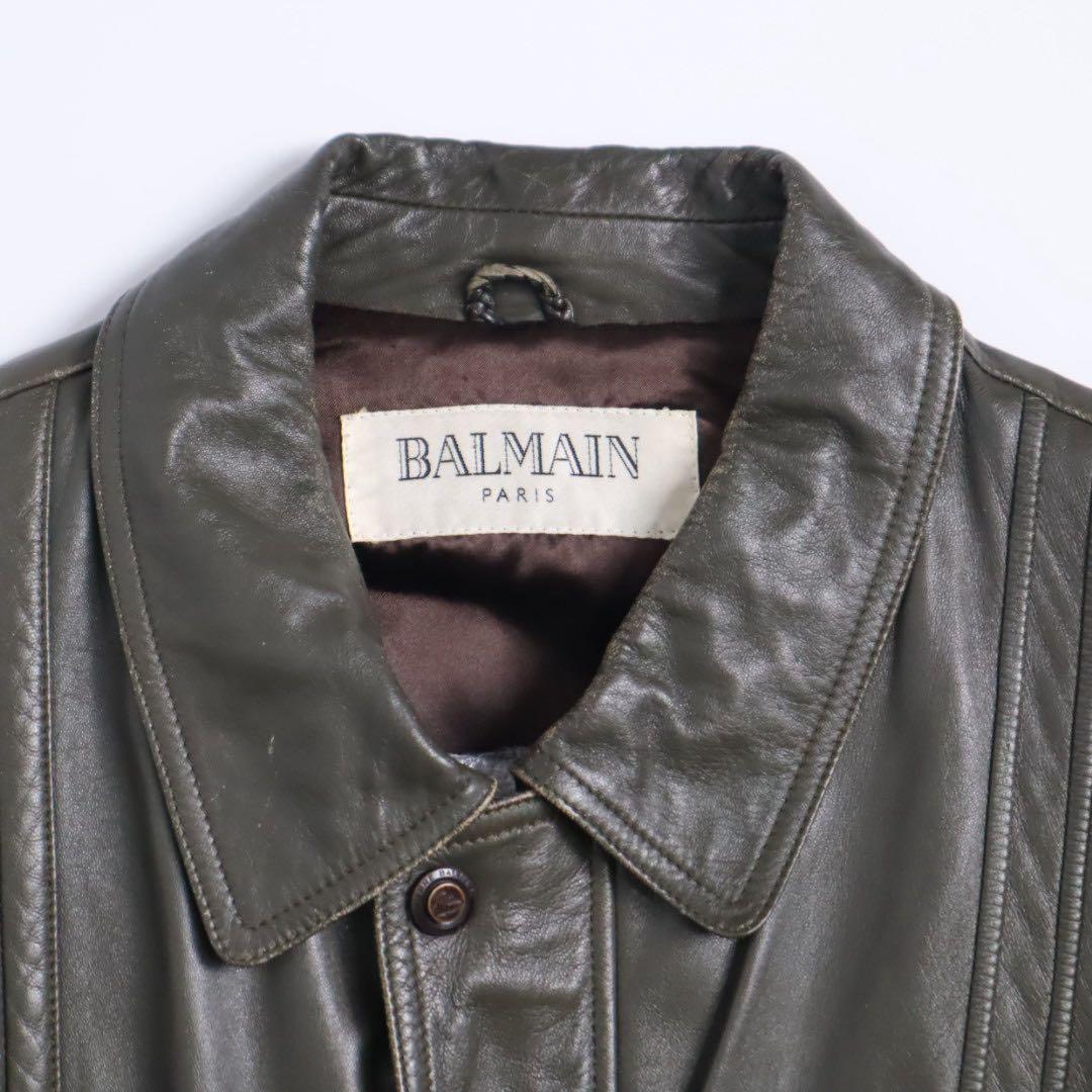 Vintage archive balmain 短丈 A2 レザージャケット