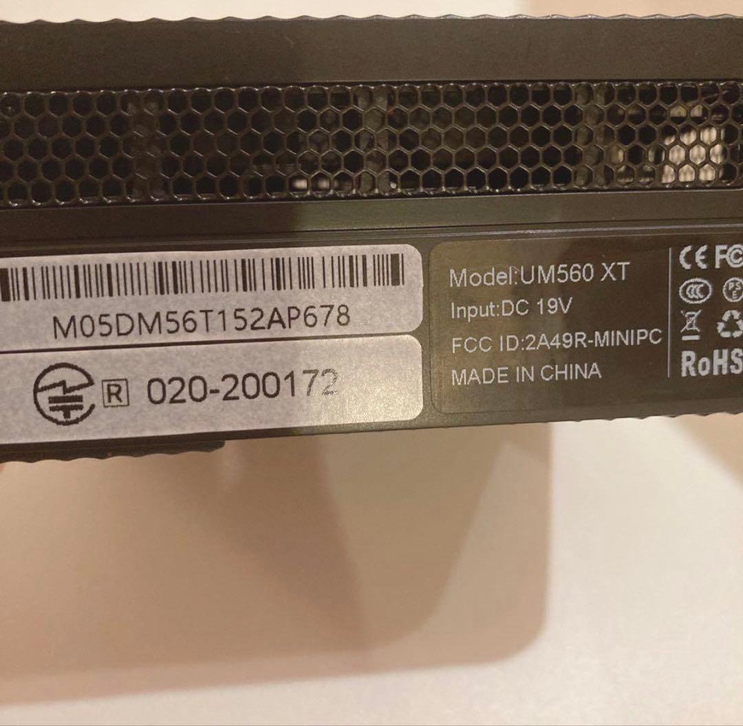 ミニPC MINISFORUM Ryzen5 5600H 16GB 512G W