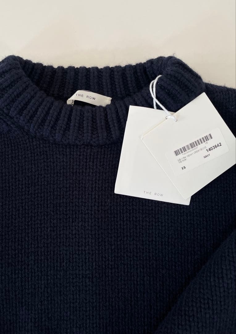 【新品未使用】The Row Opheliaウール＆カシミヤニット ネイビーXS
